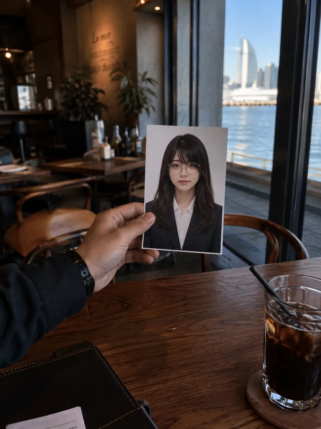 店内で行方不明女性の写真を確認