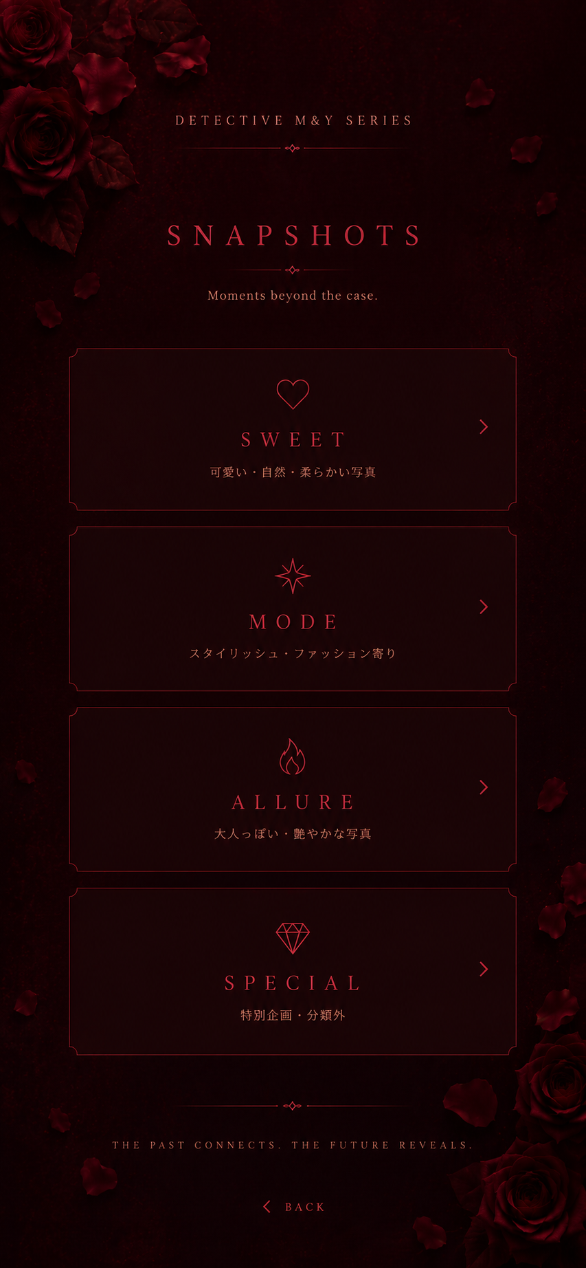 SNAPSHOTS categories